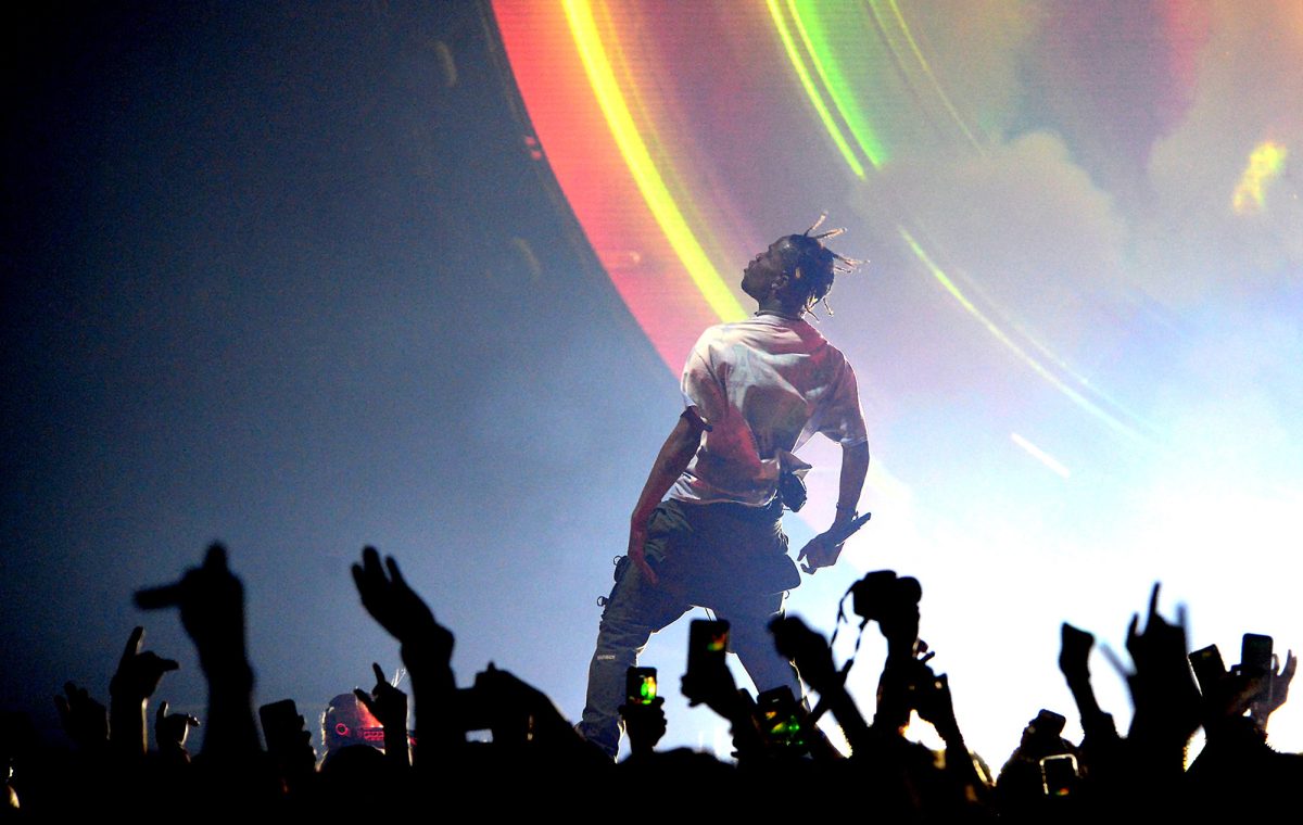 Travis Scott performs at Spectrum Center in Charlotte, North Carolina, on March 24, 2019. Scotts performance was part of his Astroworld Tour. (Jeff Siner/Charlotte Observer/TNS) ©2023 Los Angeles Times. Visit at latimes.com. Distributed by Tribune Content Agency, LLC.