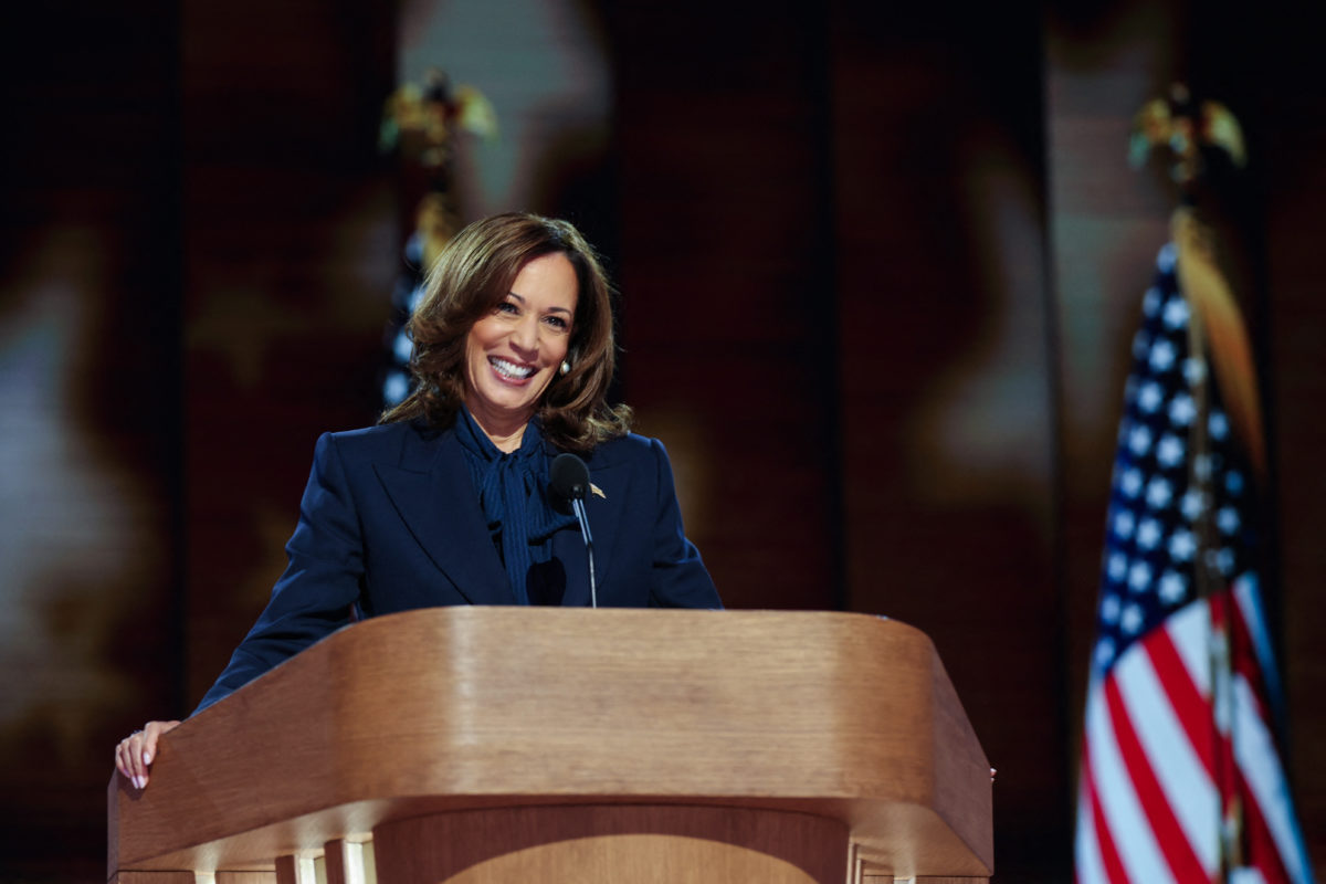 Kamala Harris speaks at the DNC 2024. The access to legal abortion was brought up frequently at the convention. 
Photo by REUTERS, Kevin Wurm