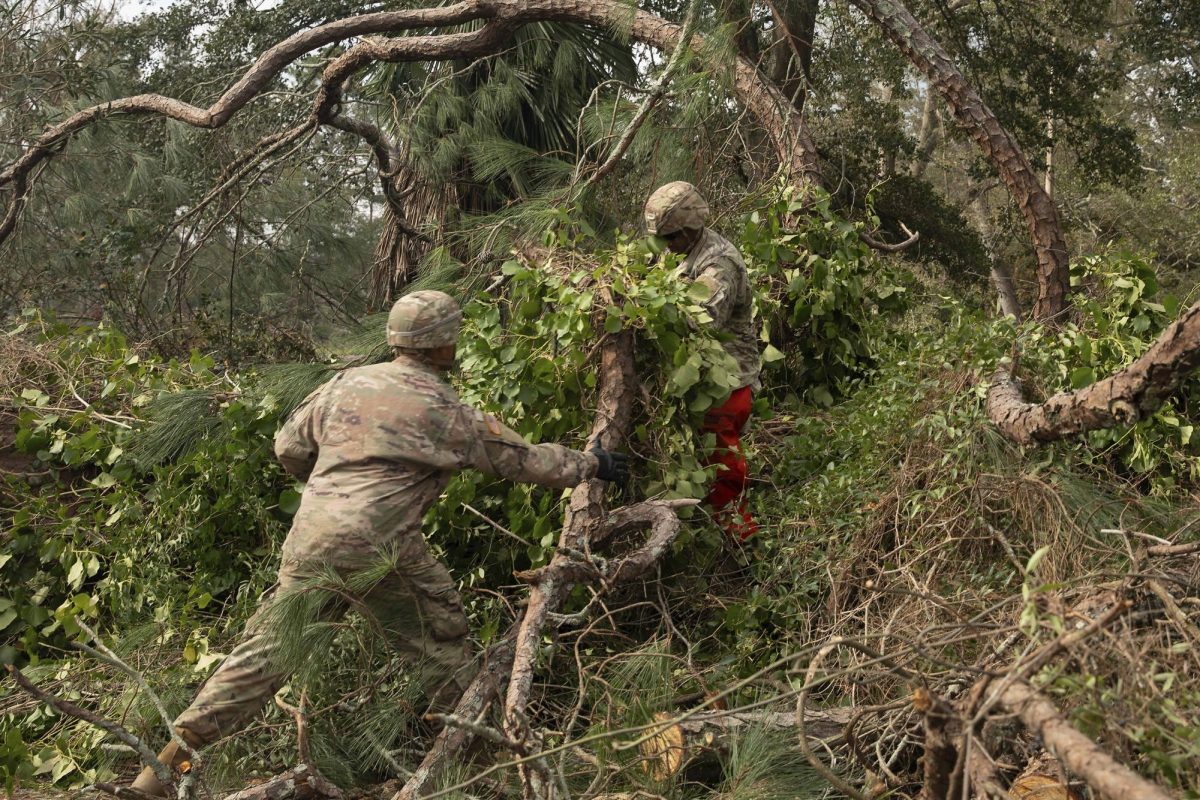 Hurricane Helene left flooding, power outages and down trees in her wake across Georgia.
Photo by Sgt. Fernanda Olivas/US Army