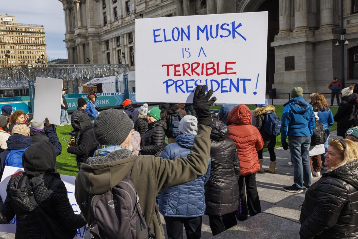 Sweeping cuts made under Elon Musk’s new Department of Government Efficiency have incited protests. 
Photo by Alejandro A. Alvarez/The Philadelphia Inquirer