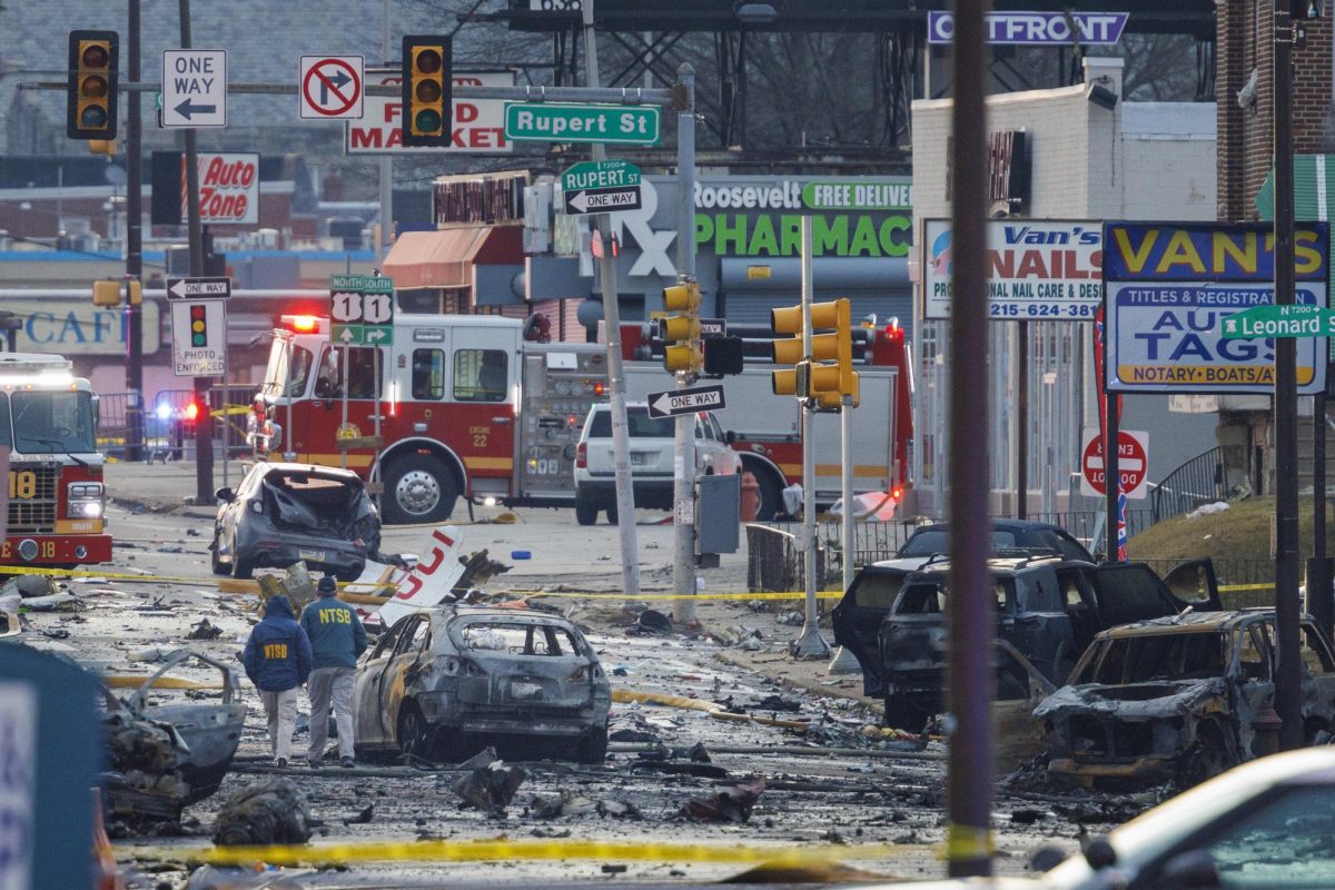 The crash in Philadelphia shocked communities as it landed in the middle of a busy Northeast Philadelphia neighborhood.
Photo by Alejandro A. Alvarez/The Philadelphia Inquirer